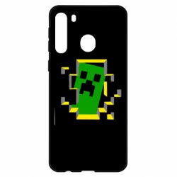 Чехол для Samsung A21 Minecraft 3D - PrintSalon