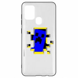 Чехол для Samsung A21s Minecraft 3D - PrintSalon