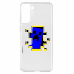 Чехол для Samsung S21+ Minecraft 3D - PrintSalon