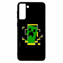 Чехол для Samsung S21 Ultra Minecraft 3D - PrintSalon