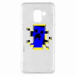 Чехол для Samsung A8 2018 Minecraft 3D - PrintSalon