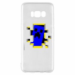 Чехол для Samsung S8 Minecraft 3D - PrintSalon