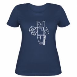 Женская футболка Minecraft and hero nickname - PrintSalon