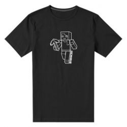 Мужская футболка премиум Minecraft and hero nickname - PrintSalon