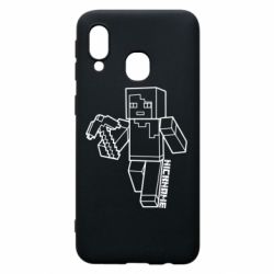 Чехол для Samsung A40 Minecraft and hero nickname - PrintSalon