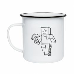 Кружка эмалированная Minecraft and hero nickname - PrintSalon