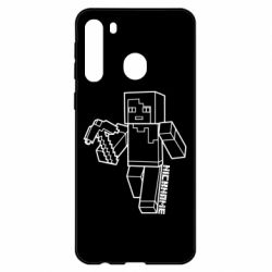 Чехол для Samsung A21 Minecraft and hero nickname - PrintSalon