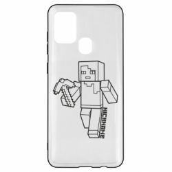 Чехол для Samsung A21s Minecraft and hero nickname - PrintSalon