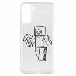 Чехол для Samsung S21+ Minecraft and hero nickname - PrintSalon