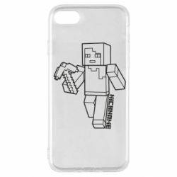 Чехол для iPhone SE 2022 Minecraft and hero nickname - PrintSalon