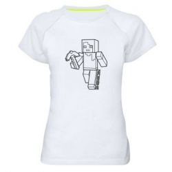 Женская футболка для спорта Minecraft and hero nickname - PrintSalon