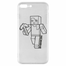 Чехол для iPhone 7 Plus Minecraft and hero nickname - PrintSalon