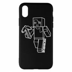 Чехол для iPhone X/Xs Minecraft and hero nickname - PrintSalon