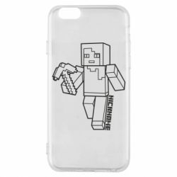 Чехол для iPhone 6/6S Minecraft and hero nickname - PrintSalon
