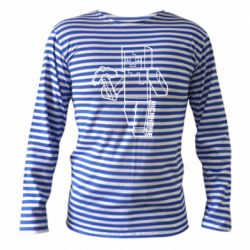 Тельняшка с длинным рукавом Minecraft and hero nickname - PrintSalon