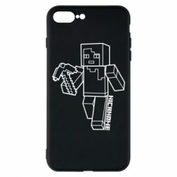 Чехол для iPhone 8 Plus Minecraft and hero nickname - PrintSalon
