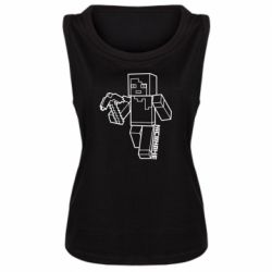 Женская майка Minecraft and hero nickname - PrintSalon