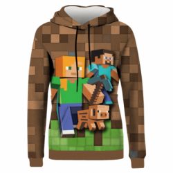 Жіноче 3D худі Minecraft and heroes - PrintSalon