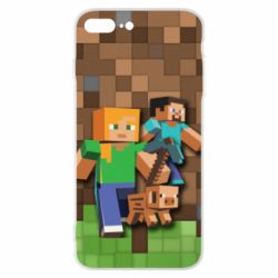 Чохол для iPhone 7 Plus Minecraft and heroes - PrintSalon