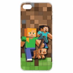 Чохол для iphone 5/5S/SE Minecraft and heroes - PrintSalon