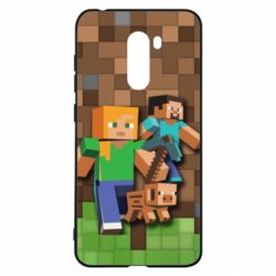 Чохол для Xiaomi Pocophone F1 Minecraft and heroes - PrintSalon