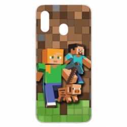 Чохол для Samsung A20 Minecraft and heroes - PrintSalon