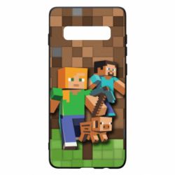 Чохол для Samsung S10+ Minecraft and heroes - PrintSalon