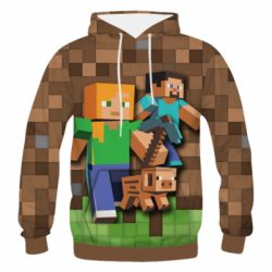 Мужское 3D худи Minecraft and heroes