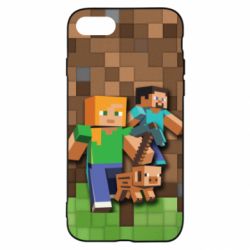Чохол для iPhone SE 2020 Minecraft and heroes - PrintSalon