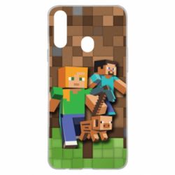 Чохол для Samsung A20s Minecraft and heroes - PrintSalon