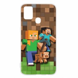 Чохол для Samsung M31 Minecraft and heroes - PrintSalon