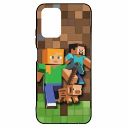 Чохол для Xiaomi Redmi Note 10 Minecraft and heroes - PrintSalon