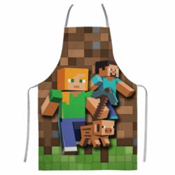 Фартух з 3D принтом Minecraft and heroes - PrintSalon