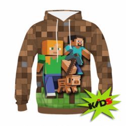 Дитяче 3D худі Minecraft and heroes - PrintSalon