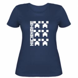 Женская футболка Minecraft and nickname - PrintSalon