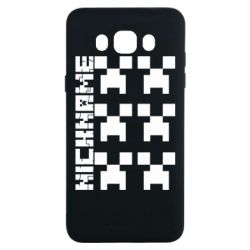 Чехол для Samsung J7 2016 Minecraft and nickname - PrintSalon