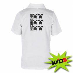 Детское поло Minecraft and nickname - PrintSalon