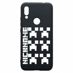 Чехол для Xiaomi Redmi 7 Minecraft and nickname - PrintSalon