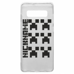 Чехол для Samsung S10+ Minecraft and nickname - PrintSalon