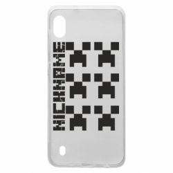 Чехол для Samsung A10 Minecraft and nickname - PrintSalon