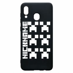 Чехол для Samsung A20 Minecraft and nickname - PrintSalon