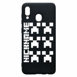Чехол для Samsung A30 Minecraft and nickname - PrintSalon