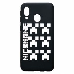 Чехол для Samsung A40 Minecraft and nickname - PrintSalon