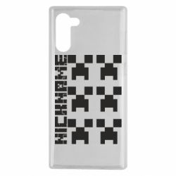 Чехол для Samsung Note 10 Minecraft and nickname - PrintSalon