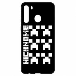 Чехол для Samsung A21 Minecraft and nickname - PrintSalon