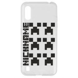 Чехол для Samsung A01/M01 Minecraft and nickname - PrintSalon