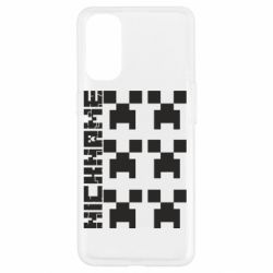 Чехол для Oppo Reno 4 Minecraft and nickname - PrintSalon