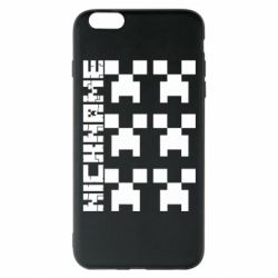 Чехол для iPhone 6 Plus/6S Plus Minecraft and nickname - PrintSalon
