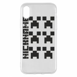 Чехол для iPhone X/Xs Minecraft and nickname - PrintSalon