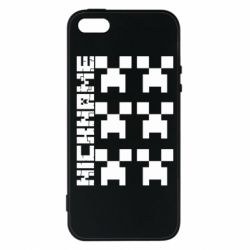 Чехол для iPhone5/5S/SE Minecraft and nickname - PrintSalon